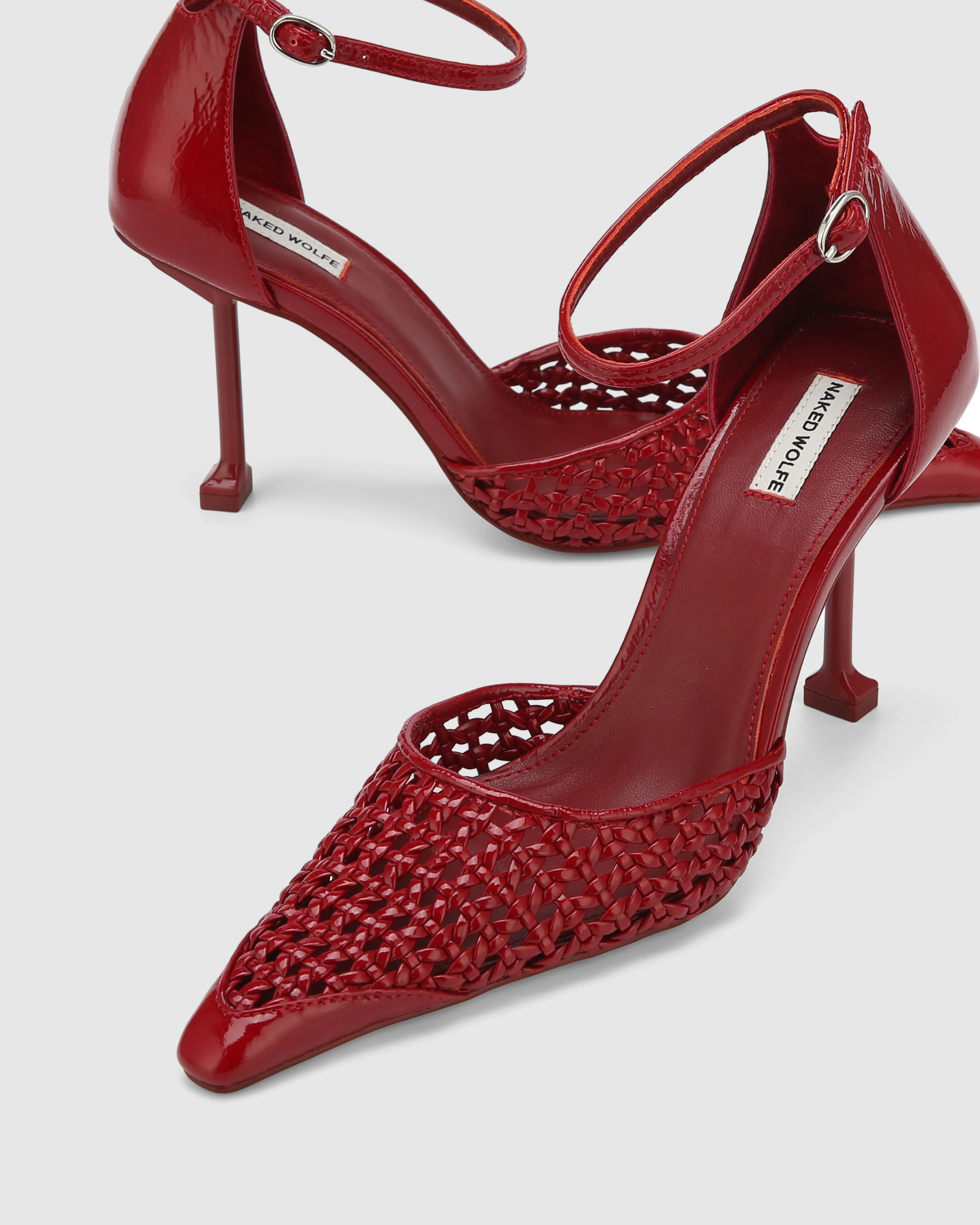 Fable Red Crinkle Patent - Image 5